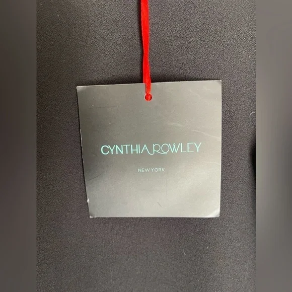 Cynthia rowley combo crew neck tunic dress black/ teal - Picture 5 of 9